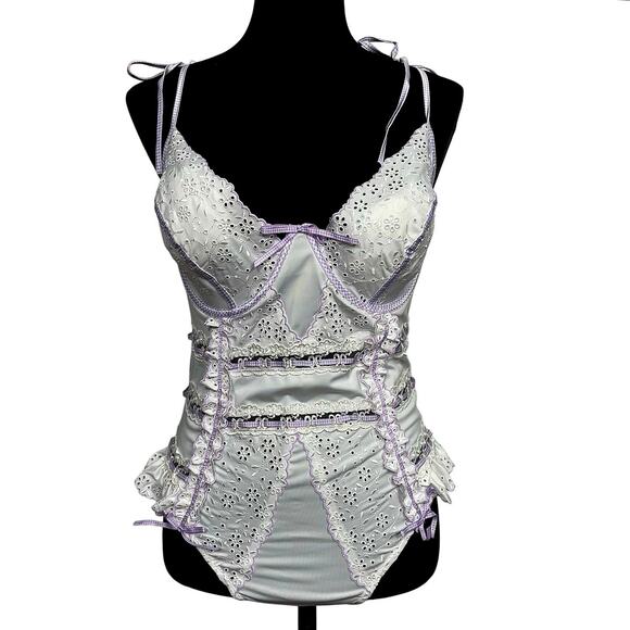 NWT - For Love & Lemons Swirl Eyelet Teddy/Bodysuit - Picture 1 of 4
